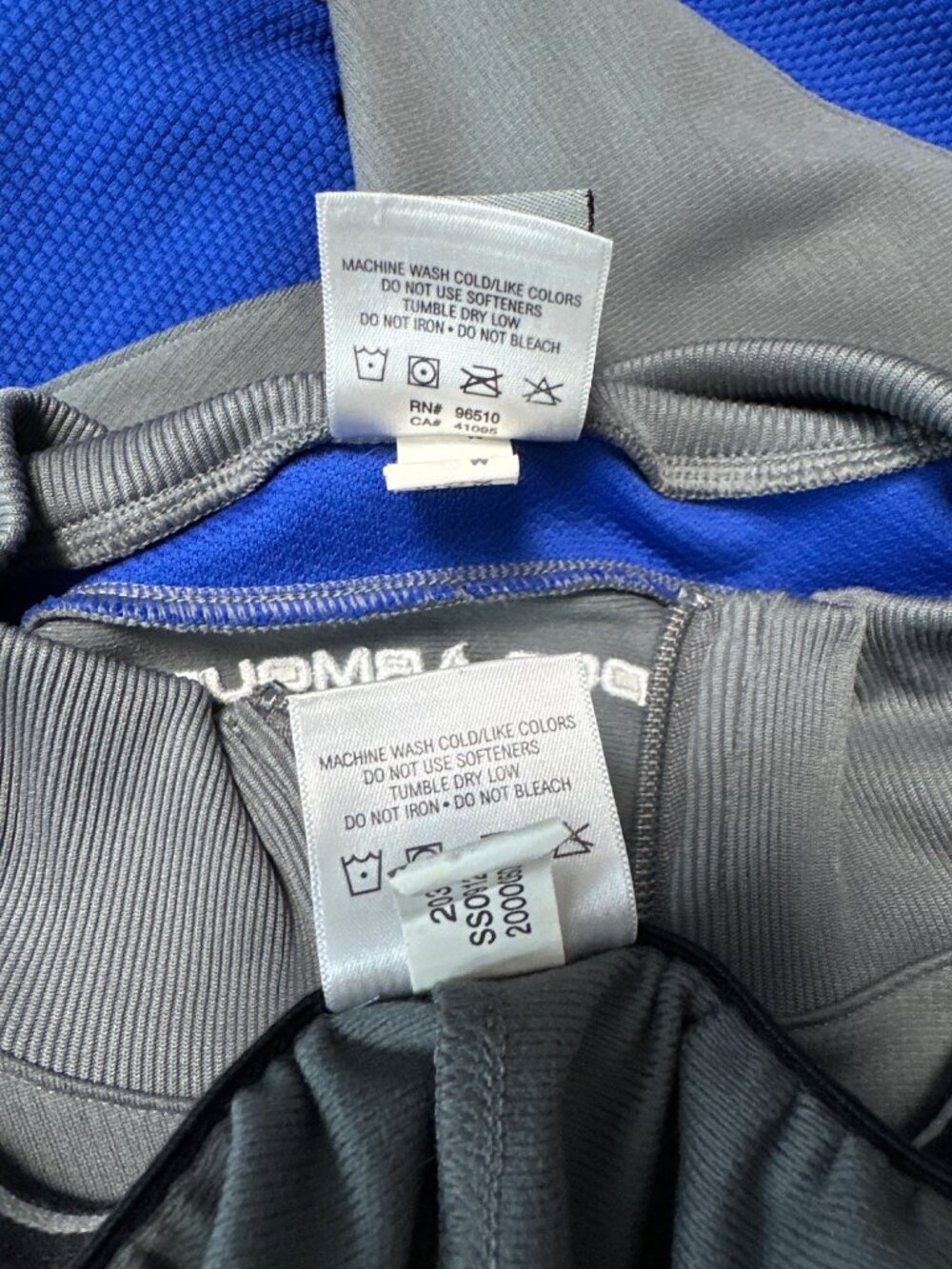 Under Armour Men's Full-Zip Gray & Blue Tracksuit Set With Logo Size XL - Picture 13 of 16
